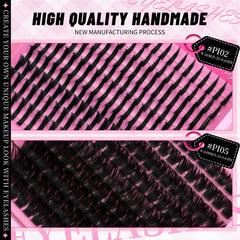 VELTRINAY Fluffy Lash Clusters Plush Thick Lashes Eyelash Extensions Volume Lash Clusters DIY Eyelashes Clusters Makeup