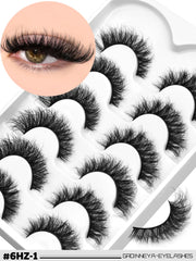 False Eyelashes 3D Mink Lashes Cat Eyelashes Fluffy Wispy Volume Lashes Fake Eyelashes Natural Lashes Strips Makeup