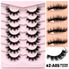 False Eyelashes 3D Mink Lashes Cat Eyelashes Fluffy Wispy Volume Lashes Fake Eyelashes Natural Lashes Strips Makeup