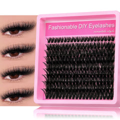 VELTRINAY Fluffy Lash Clusters Plush Thick Lashes Eyelash Extensions Volume Lash Clusters DIY Eyelashes Clusters Makeup