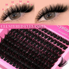 VELTRINAY Fluffy Lash Clusters Plush Thick Lashes Eyelash Extensions Volume Lash Clusters DIY Eyelashes Clusters Makeup