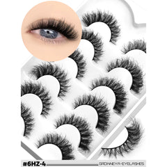 False Eyelashes 3D Mink Lashes Cat Eyelashes Fluffy Wispy Volume Lashes Fake Eyelashes Natural Lashes Strips Makeup