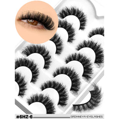 False Eyelashes 3D Mink Lashes Cat Eyelashes Fluffy Wispy Volume Lashes Fake Eyelashes Natural Lashes Strips Makeup