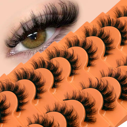 Icy Drip Cat Eye Lashes False Lashes 3D Faux Mink Lashes Fluffy Volume Strip Lashes Cat Eyelashes Lashes Fake Eyelashes Makeup