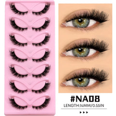 Icy Drip  Cat Eye Lashes False Lashes 3D Faux Mink Lashes Fluffy Volume Strip Lashes Cat Eyelashes Lashes Fake Eyelashes Makeup