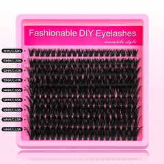 VELTRINAY Fluffy Lash Clusters Plush Thick Lashes Eyelash Extensions Volume Lash Clusters DIY Eyelashes Clusters Makeup