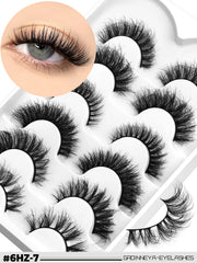 False Eyelashes 3D Mink Lashes Cat Eyelashes Fluffy Wispy Volume Lashes Fake Eyelashes Natural Lashes Strips Makeup