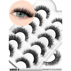 False Eyelashes 3D Mink Lashes Cat Eyelashes Fluffy Wispy Volume Lashes Fake Eyelashes Natural Lashes Strips Makeup